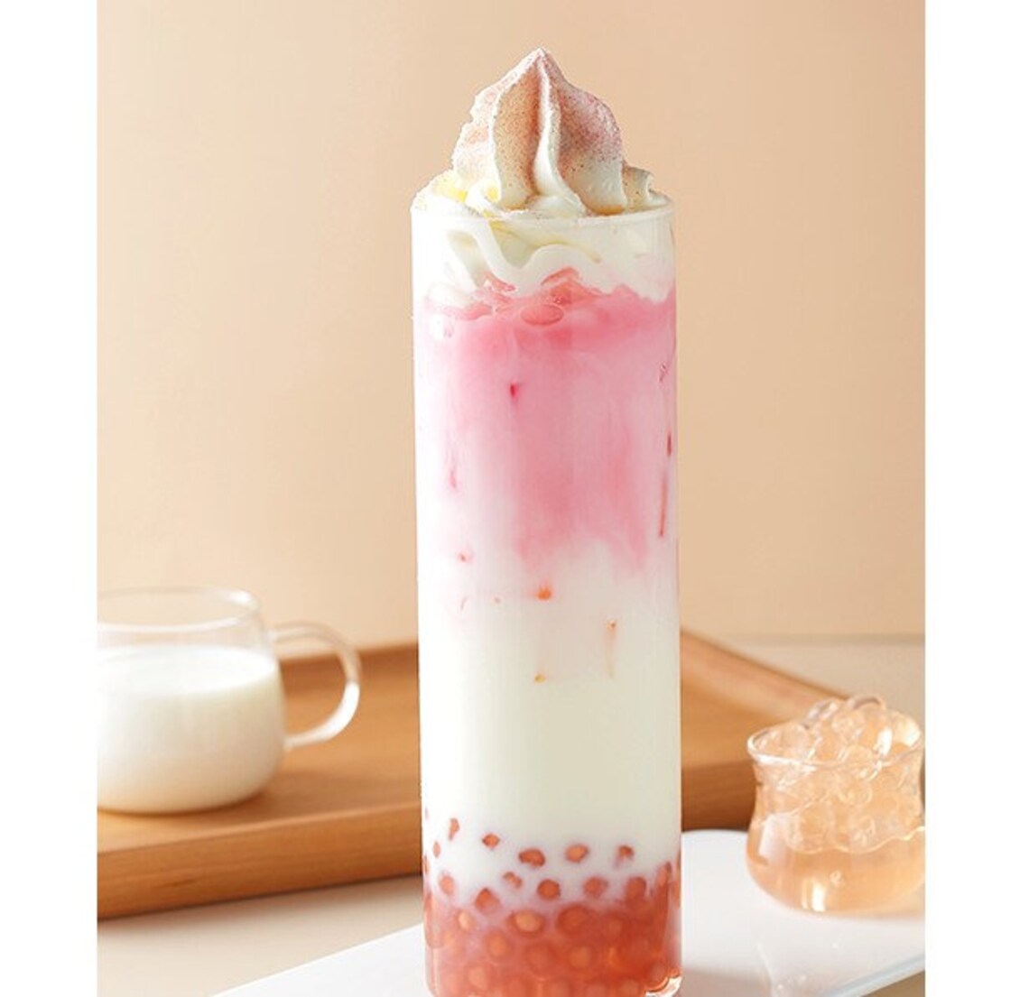 Sakura Bubble Tea Powder Boba Tea Gift Tea Set Bubble Etsy