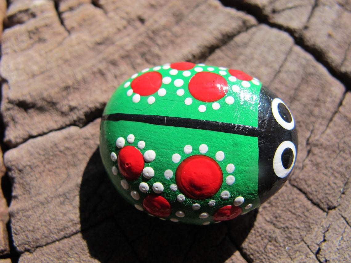 Set of 3 Ladybug Rocks-painted Rocks-pet Rocks-fairy - Etsy