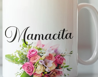 Mamacita Mug – Spanish Mom Gift, Funny Mexican Mom Coffee Cup, Personalized Latina Mother Gift for Mother’s Day or Birthday
