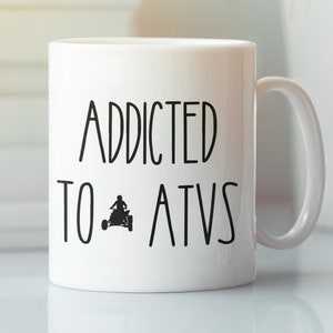 ATV Gifts, ATV Girl, ATV Coffee Mug, Extreme Sports Mug, Quad Bike Racing, Quad Silhouette, Quad Racing, Off Road Mud Quad Bike Racing