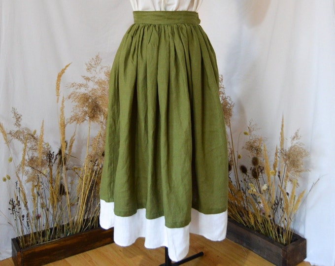 Day Dream Cotton-Linen Maxi Skirt