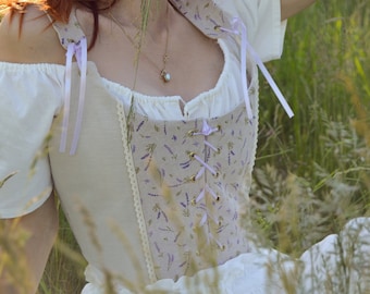 Renaissance corset bodice, corset stays, cottage core corset, corset top