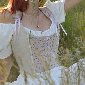 Corpetto corsetto rinascimentale, stecche corsetto, corsetto cottage core, top corsetto