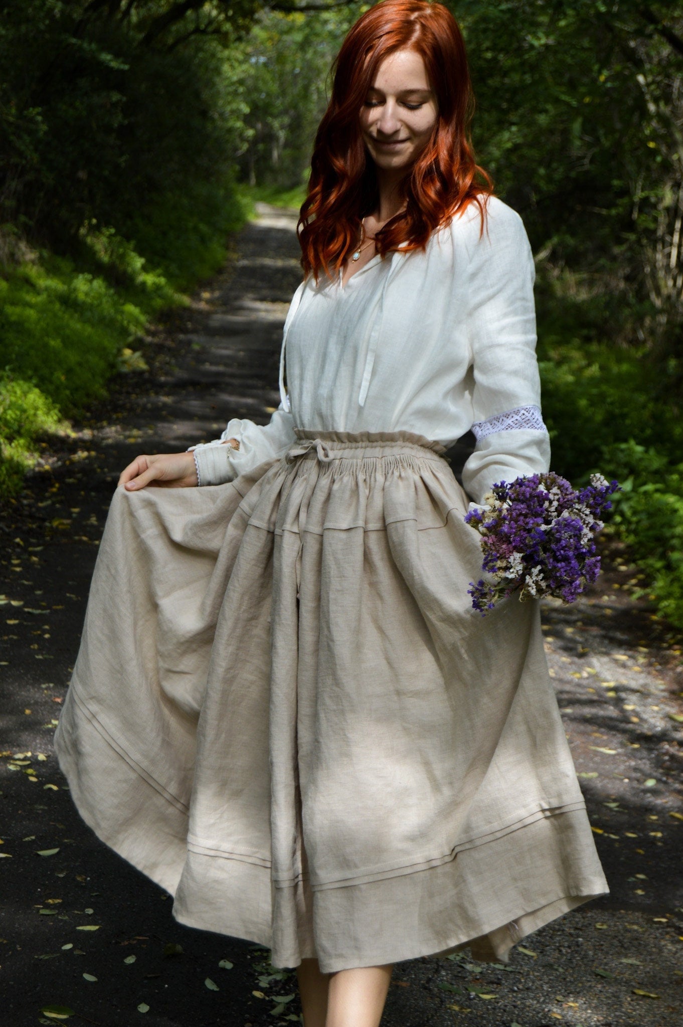 Linen Half Slip/ Flax Slip/petticoat Linen/ Linen Underwear/ Linen Womens  Skirt/ Flax Slip/ Linen Women Clothing 