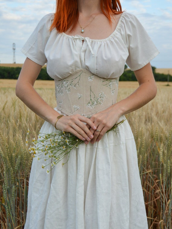 Handmade Underbust Corset, Corset Belt, Cottagecore -  Sweden