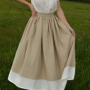 Women&#39;s linen skirt, linen maxi skirt, cottagecore linen skirt, Linen skirt Hope