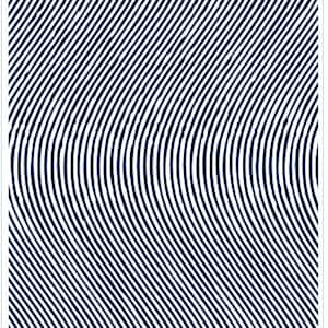 May include: Black and white clay printing pattern with wavy lines. The pattern is called "Making Waves" and is 3 inches by 4 inches, or 76 millimetres by 102 millimetres.