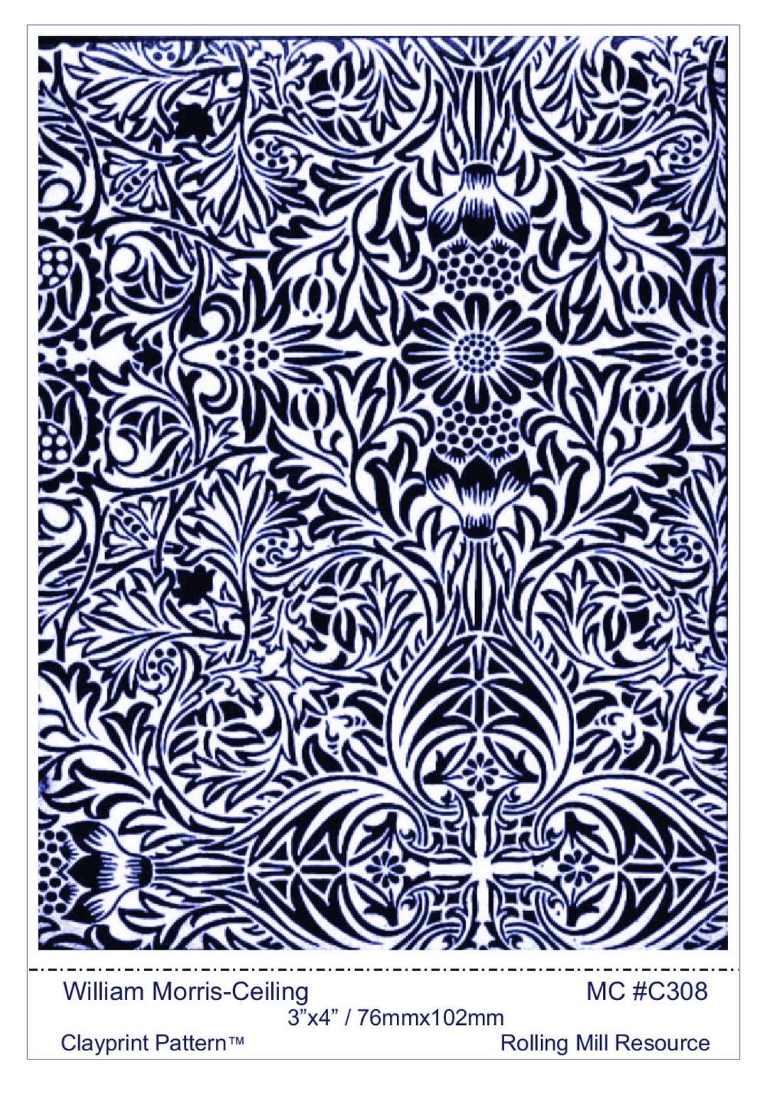 Clayprint ™ Texture for Metal Clay PMC Art Clay Polymer Etsy