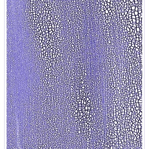 May include: A close-up of a blue and white textured pattern. The pattern is called "Whisper" and is part of the Clayprint Pattern Luxe Texture Collection. The pattern is 3 inches by 4 inches, or 76 millimeters by 102 millimeters.