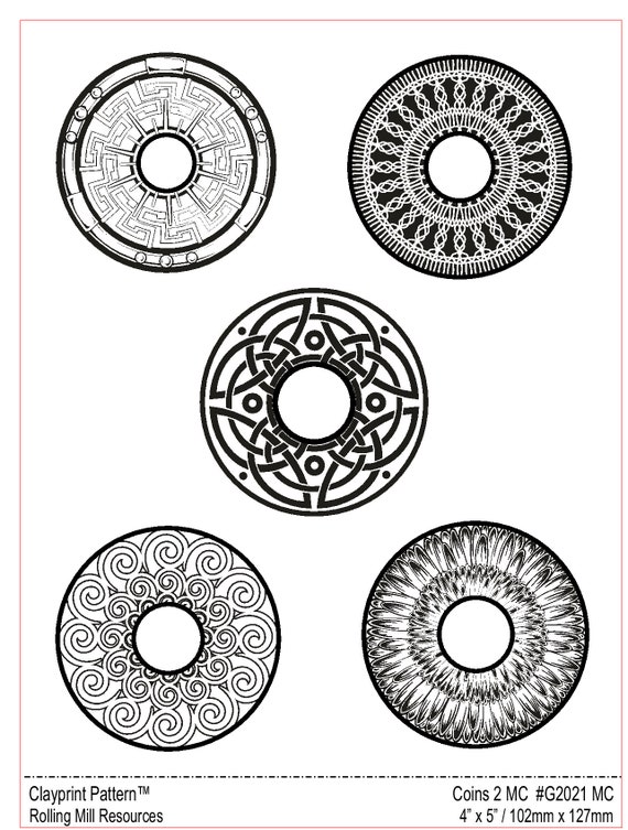 Clayprint ™ Texture for Metal Clay PMC Art Clay Polymer Etsy