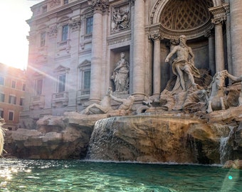 Trevi Fountain Print, Rome Print, Italy Print, Wall Art, Digital Download, Travel Photography