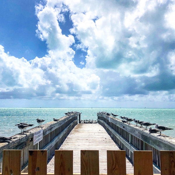 Key West Dock Druck, Strand Strand Druck, Florida Druck, Wandkunst, Digitaler Download, Reisefotografie