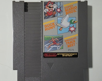 Super Mario Bros Duck Hunt World Class Track Meet NES 1988 Cartridge Only Cleaned & Tested Authentic