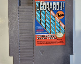 Jeopardy Jr. Edition NES 1989 Cartridge Only Cleaned & Tested Authentic