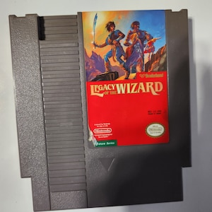 Legacy of the Wizard NES 1989 Cartridge Only Cleaned & Tested Authentic