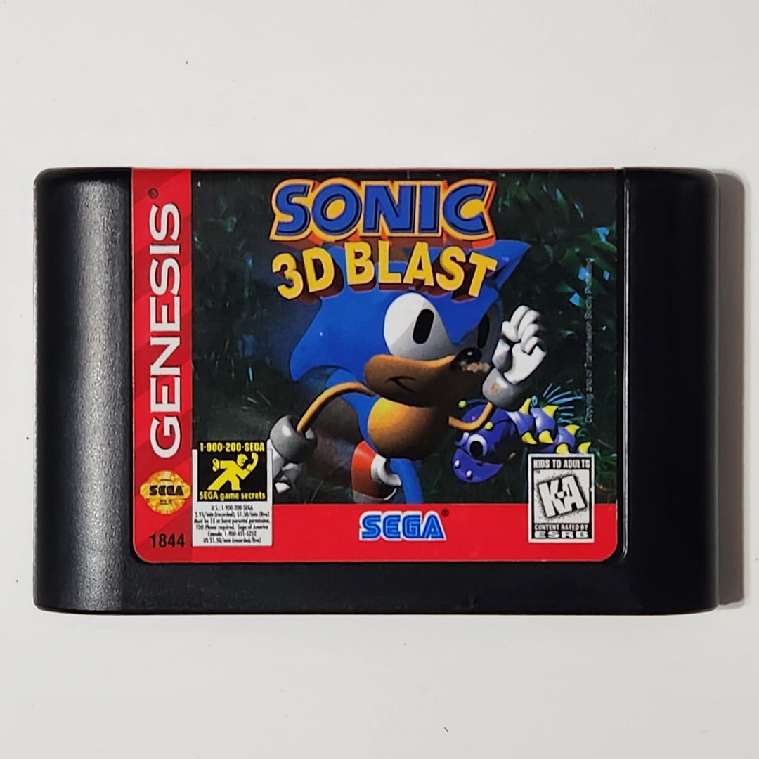 Sonic 3d Blast Sega Genesis 1996 Cartridge Only Cleaned & Tested Authentic Etsy
