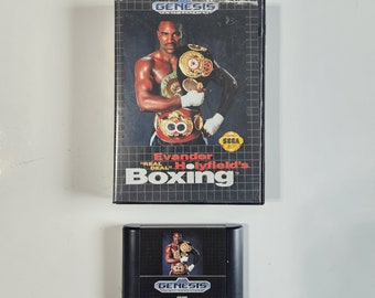 Evander Holyfield's Real Deal Boxing CIB Sega 1992 Cleaned & Tested Authentic