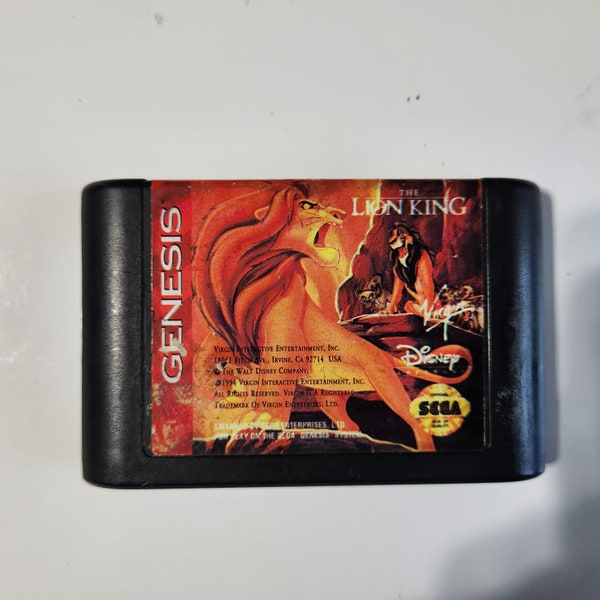 Disney The Lion King Sega Genesis 1994 Cartridge Only Cleaned & Tested Authentic