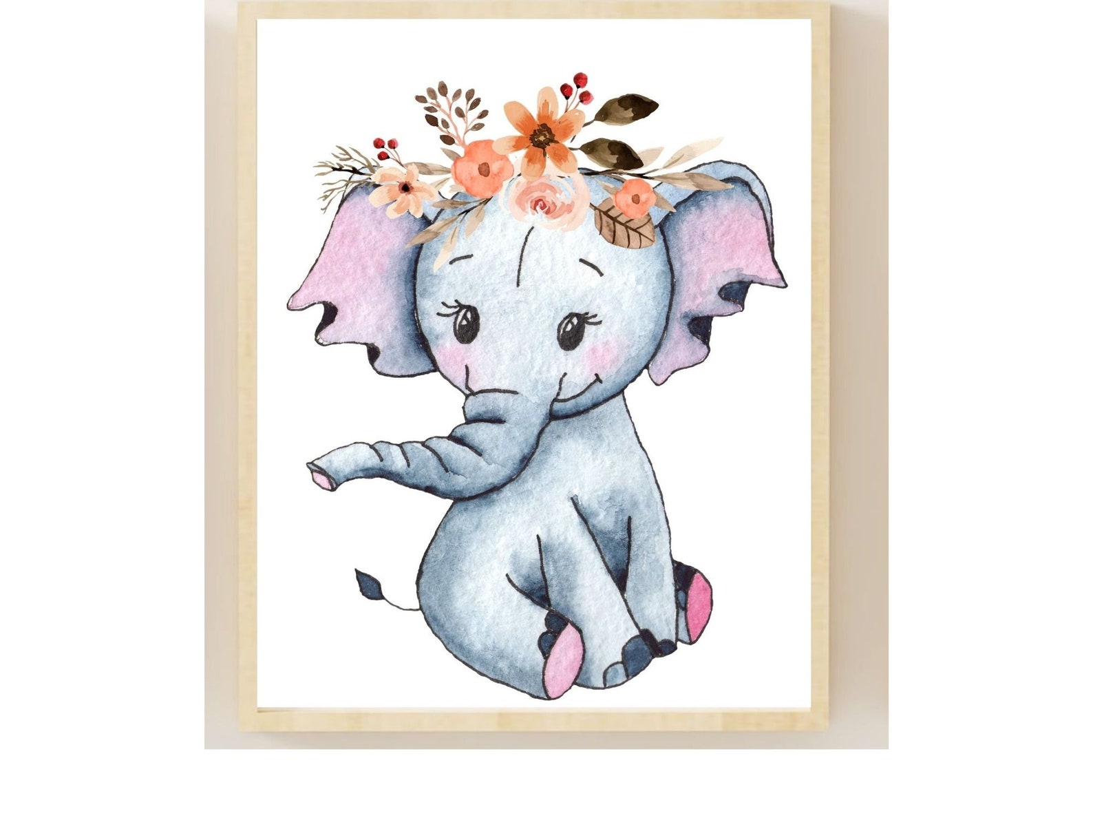 Baby Nursery Printable Wall Art Set of 3 Watercolor Animal - Etsy