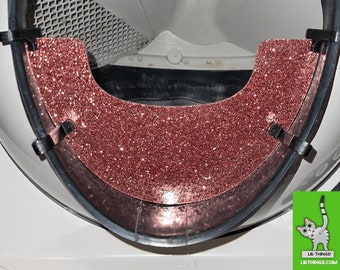 LR Things - Half Guard in Rose Quartz Pink Glitter Acrylic for Litter-Robot 3