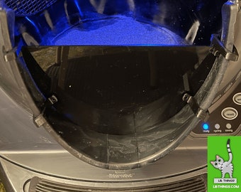 LR Things - Full Guard in Glossy/Matte Black Acrylic for Litter-Robot 3