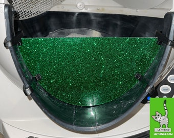 LR Things - Full Guard in Jade Green Glitter Acrylic for Litter-Robot 3