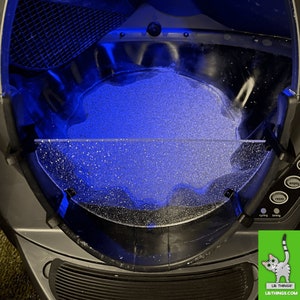LR Things - Full Guard w przezroczystym brokatowym akrylu kwarcowym do Litter-Robot 3