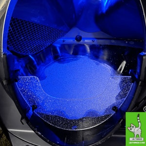 LR Things - Half Guard w przezroczystym brokatowym akrylu kwarcowym do Litter-Robot 3
