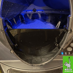 LR Things - Full Guard w błyszczącym/matowym czarnym akrylu do Litter-Robot 3