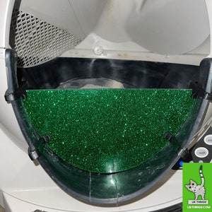 LR Things - Full Guard w kolorze Jade Green Glitter Acrylic dla Litter-Robot 3