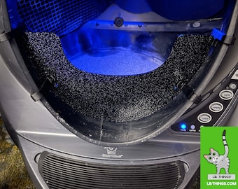 LR Things - Half Guard in Obsidian Black Glitter Acrylic for Litter-Robot 3