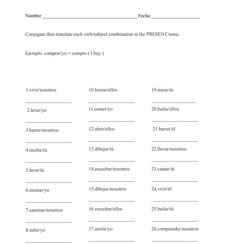 50-spanish-present-tense-conjugations-worksheet-etsy-espa-a