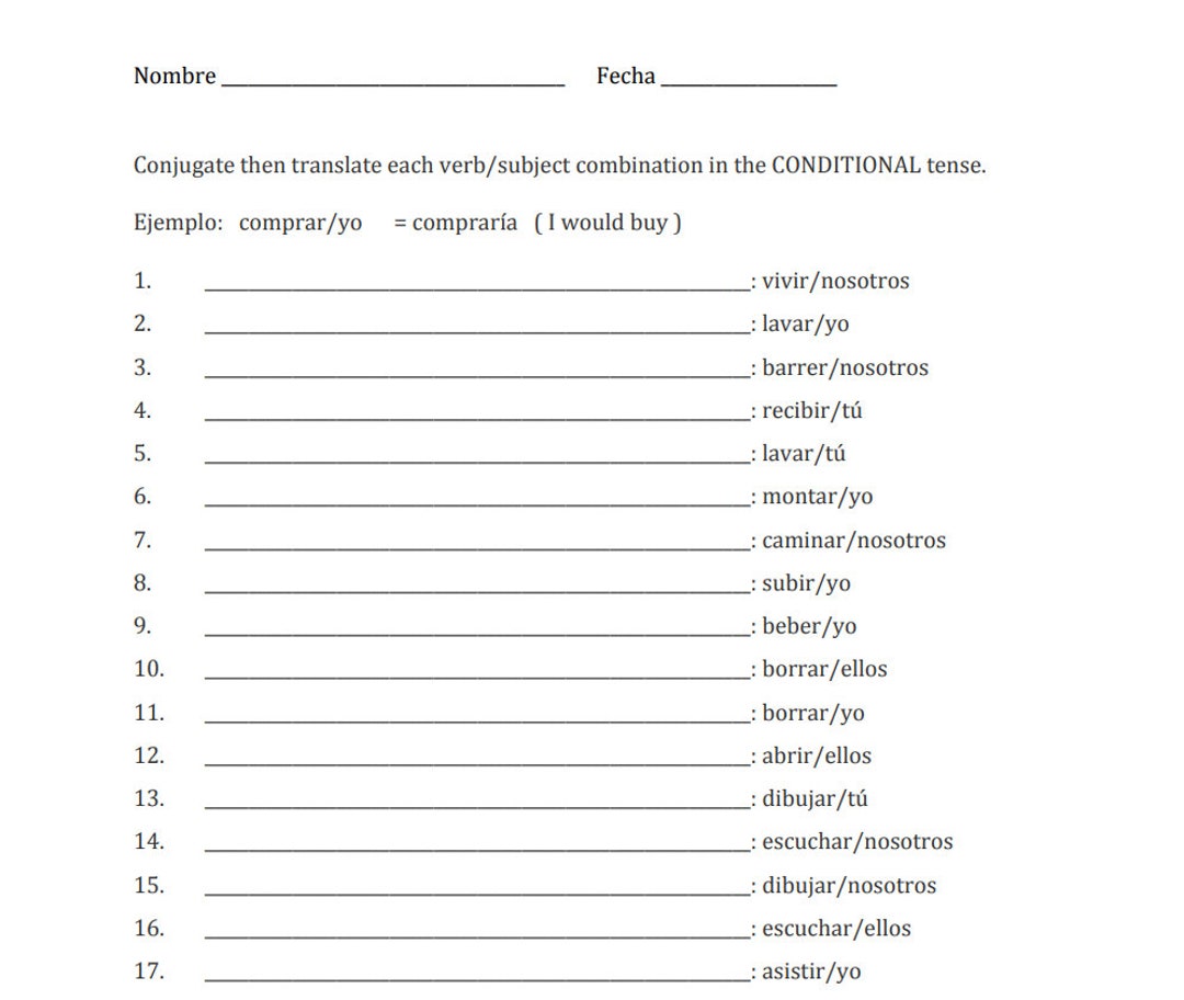 50-spanish-conditional-tense-conjugations-worksheet-etsy