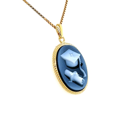 Gold Plated 1 Micron 925 Sterling Silver Blue Aga… - image 2