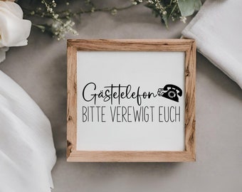 Aufkleber - Gästetelefon | Hochzeit | DIY | Dekoration