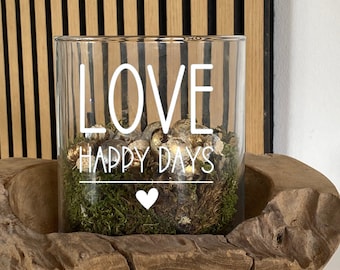 Aufkleber | Schriftzug | Love happy days