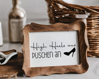 Aufkleber - High Heels - Puschen an| Hochzeit | DIY | Dekoration