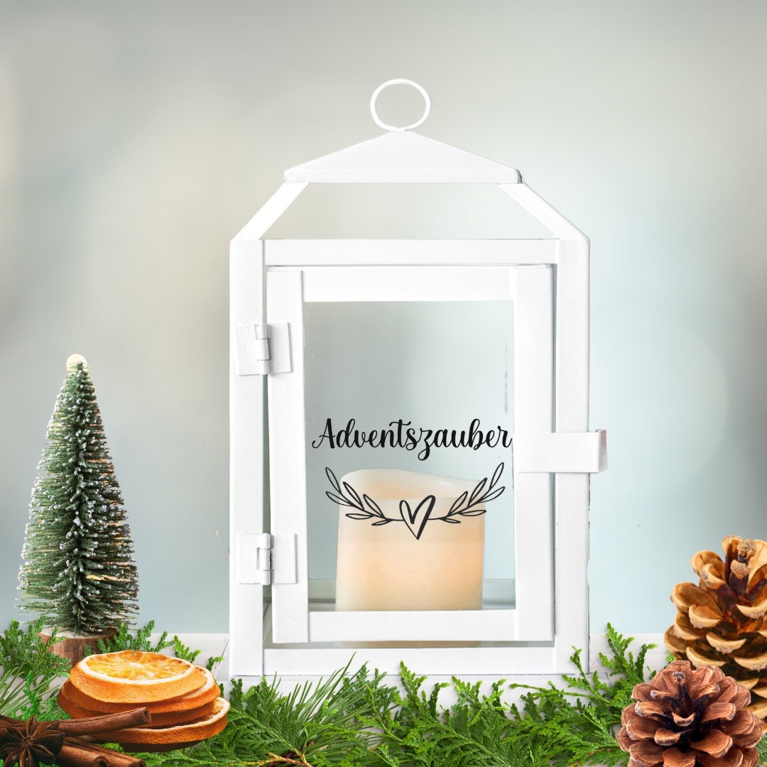 Aufkleber Schriftzug Adventszauber Sticker Deko Weihnachten Winter