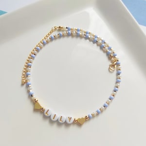 Collar con nombre para niños pequeños, joyas para niños, collar con nombre para niños, collar para niñas pequeñas, collar para niños, collar con nombre con cuentas personalizado