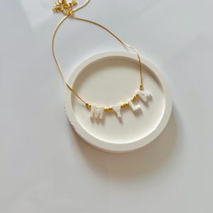 Custom Name Necklace with Mother of Pearl Letters, Gift for Toddler Girls, Gift for Granddaughter image 10
