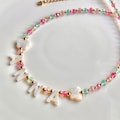 Toddler Custom Name Necklace, Mother of Pearl Letter Name Necklace, Kids Birthday Gift, Gift for Little Girls, Gift for Toddler