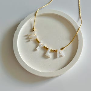 Custom Name Necklace with Mother of Pearl Letters, Gift for Toddler Girls, Gift for Granddaughter image 7