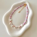 Custom Colorful Beaded Name Necklace, Little Girl Personalized Choker