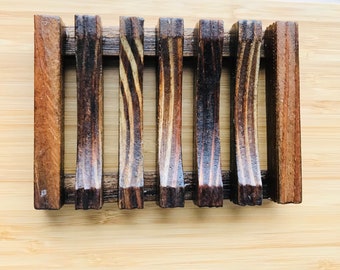 Jabonera de madera de pino hecha a mano: Jabonera rústica para baño