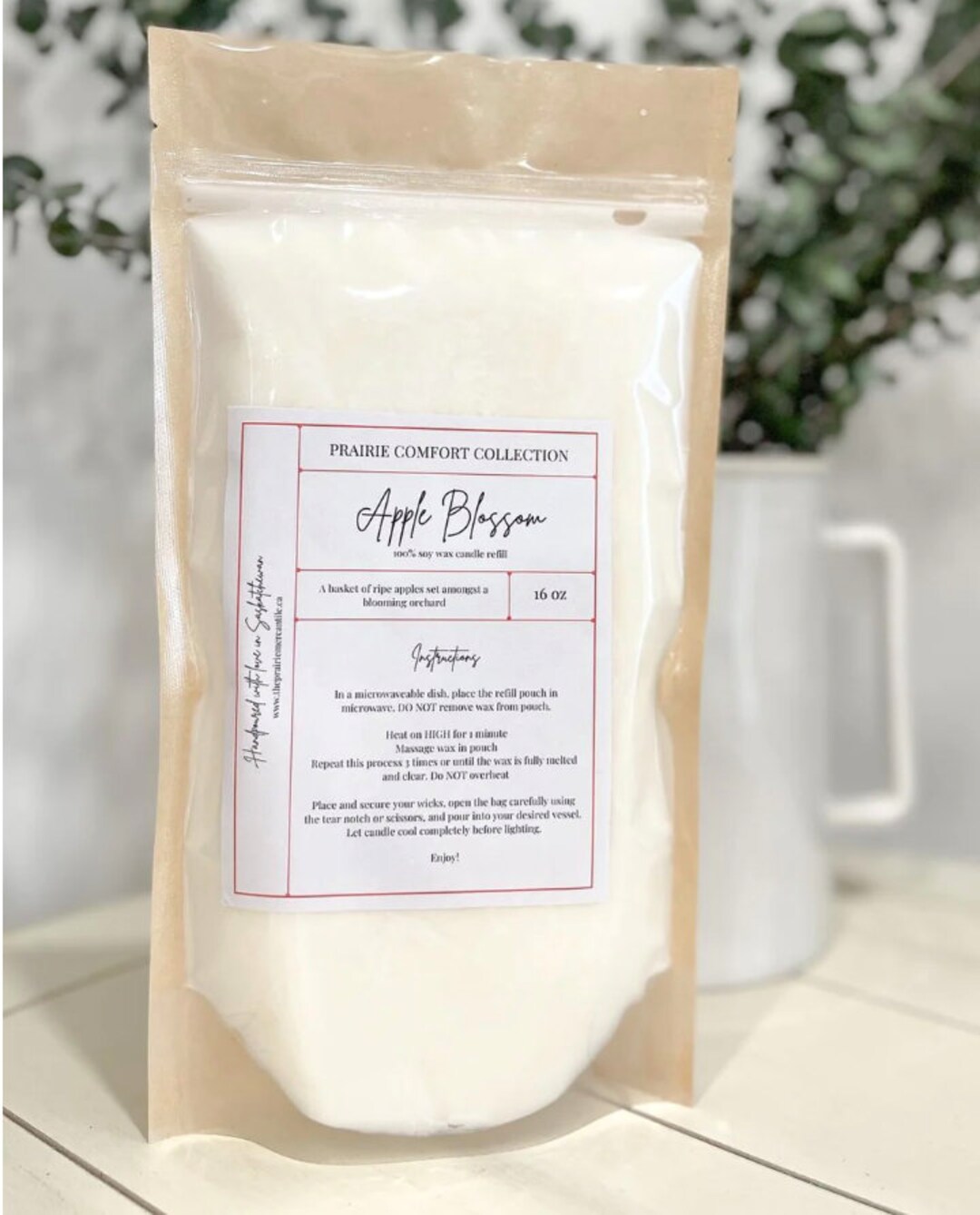 Candle Wax Refill Soy Candle Refill Pouch Wax and Wick Refill Scented