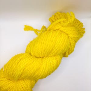 Bright Yellow Bulky Hand Dyed Yarn
