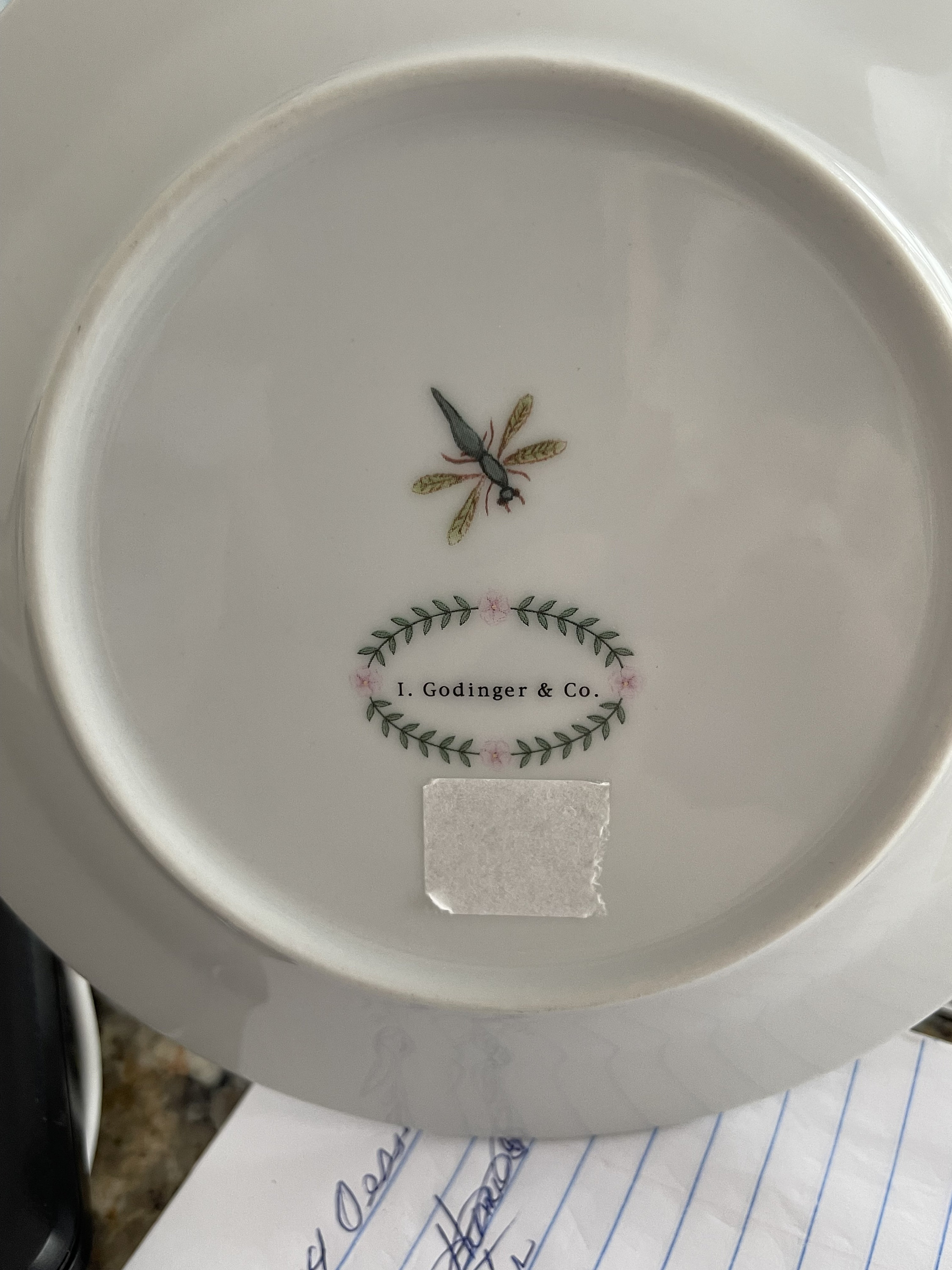 Vintage GODINGER Set of 4 Dessert Plates Botanical Porcelain Etsy