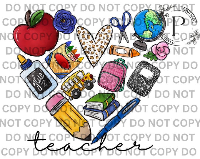 Teacher Valentine PNG | T shirt Design | DTF | Sublimation | Commercial Use