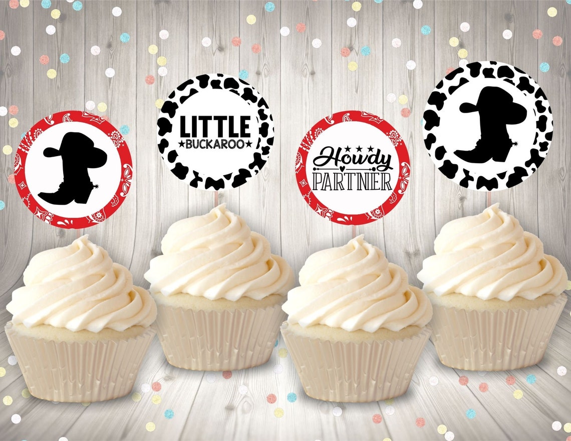 DIY Printable 2 Inch Cupcake Toppers Western/cowboy Theme | Etsy
