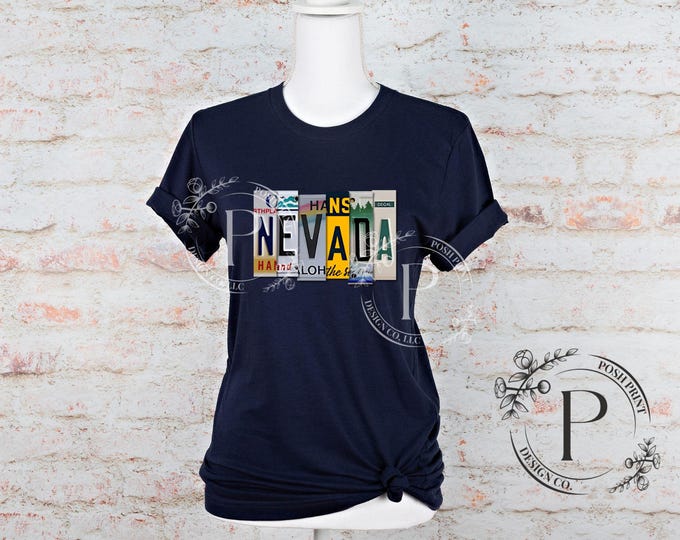 Nevada PNG, Sublimation, License Plate, Sublimation Transfer, T-Shirt Design, Heat Transfer, Image for DTF, Screen Print, Digital Download